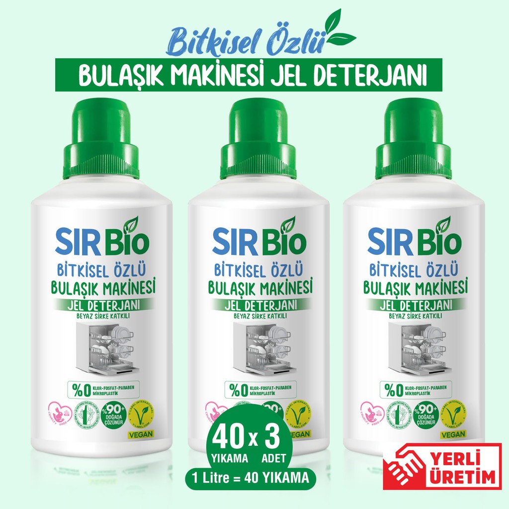 Sır Bio Bulaşık Makine Deterjanı 1000 ml 3'lü Diğer Fiyatı