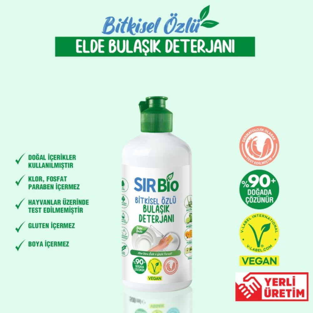 Sır Bio Elde Bulaşık Deterjanı 500 ml Bulaşık Yıkama Fiyatı
