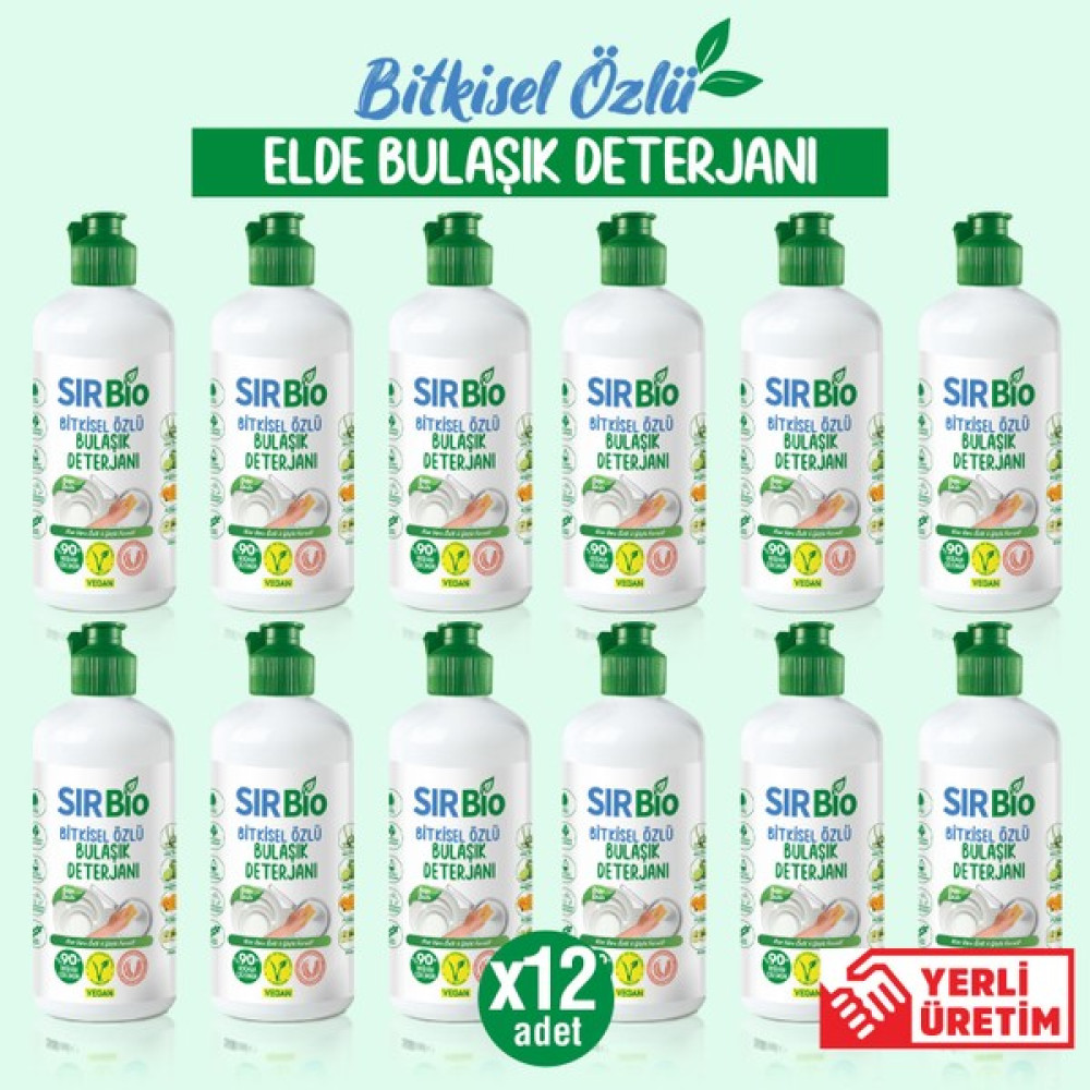 Sır Bio Elde Bulaşık Deterjanı 500 ml 12'li Bulaşık Yıkama Fiyatı