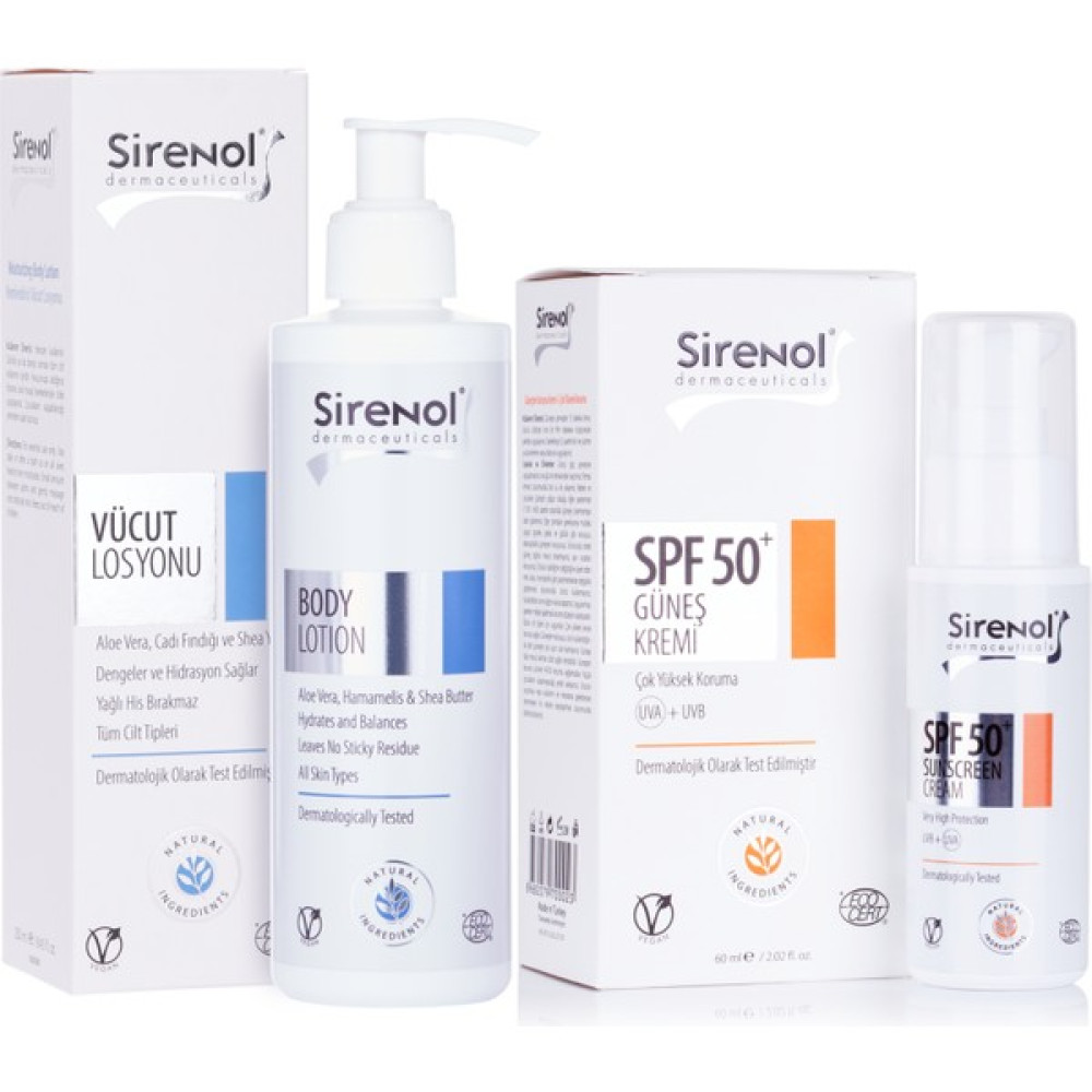 Sirenol SPF50 Güneş Kremi ve Vücut Losyonu Nemlendirci Yaz Seti Güneş Kremleri ve Losyonları Fiyatı