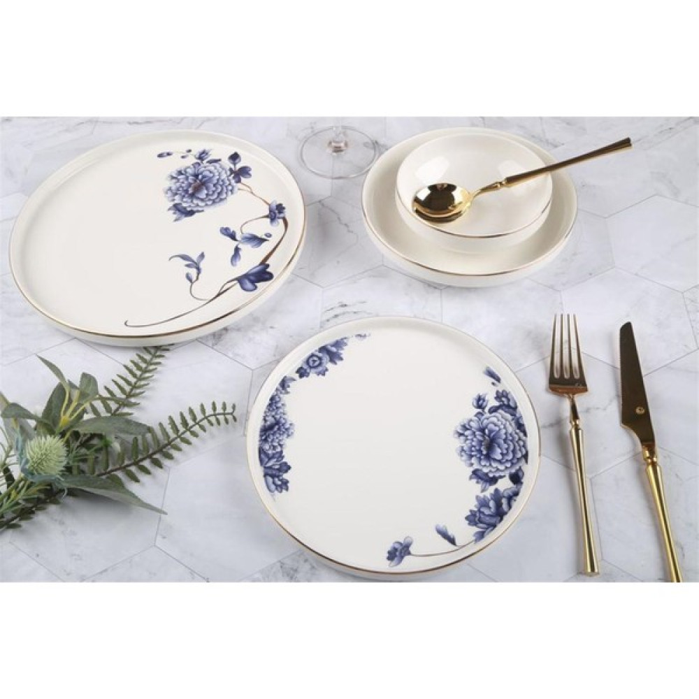 Şirin Eşyalarım Blue Blanch Bone China 6 Kişilik 24 Parça Porselen Yemek Takımı Yemek Takımı Fiyatı