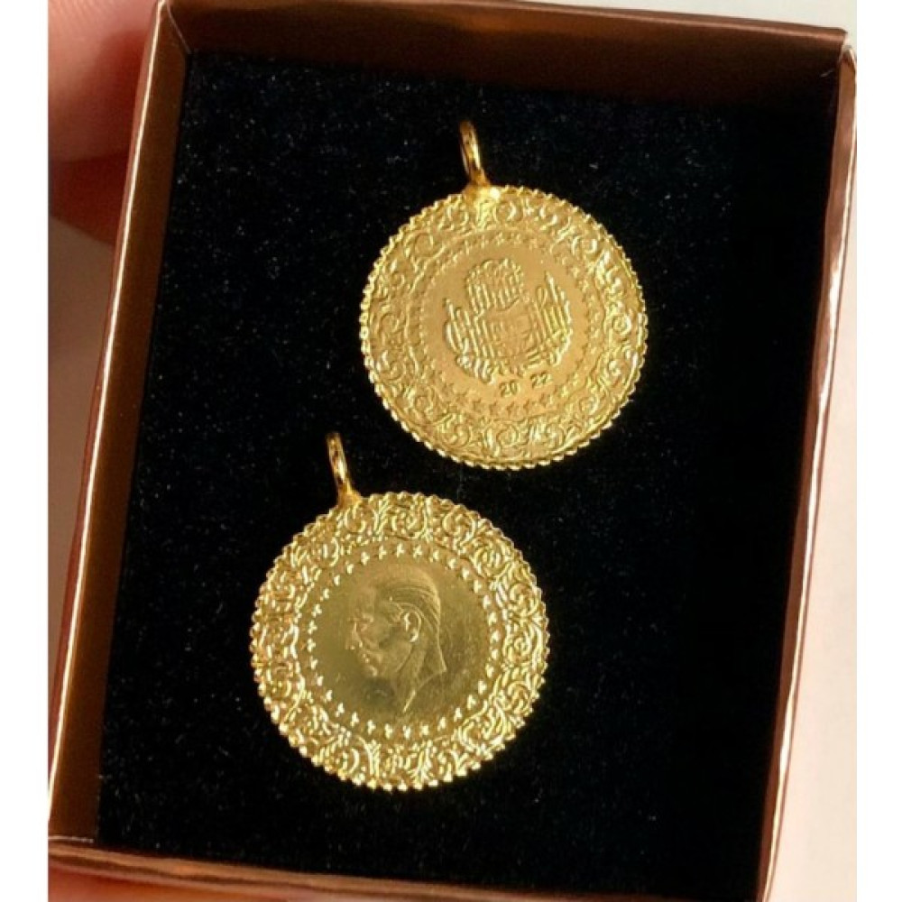Şirin Gold İmitasyon 22 Ayar Birebir Çeyrek 2023 Tarihli Bijuteri Kolye Fiyatı