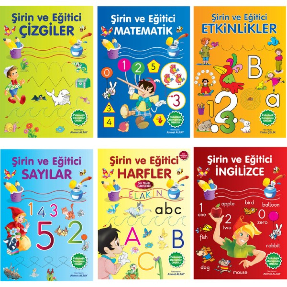 Şirin ve Eğitici Kitaplar Serisi 6 Kitap Zihinsel Gelişim Kitapları Fiyatı