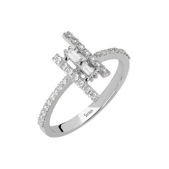 Sirius 0817R0263 E Renk 0,33 Karat Baget Pırlanta Yüzük