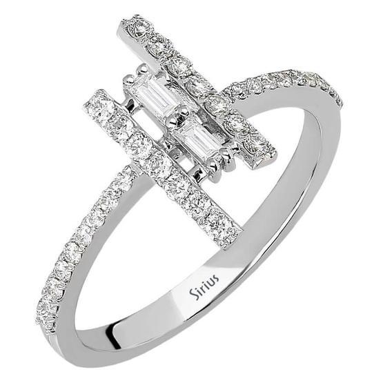 Sirius 0817R0263 E Renk 0,33 Karat Baget Pırlanta Yüzük