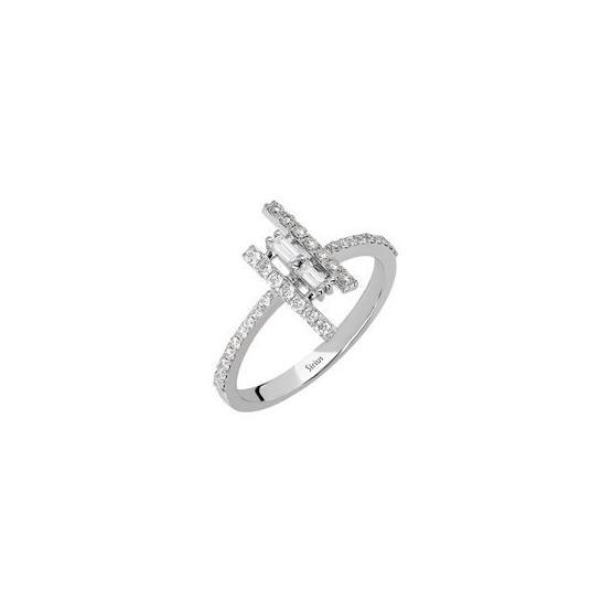 Sirius 0817R0263 E Renk 0,33 Karat Baget Pırlanta Yüzük