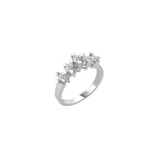 Sirius 0823R0097 F Renk 0,50 Karat Pırlanta 5 Taş Yüzük