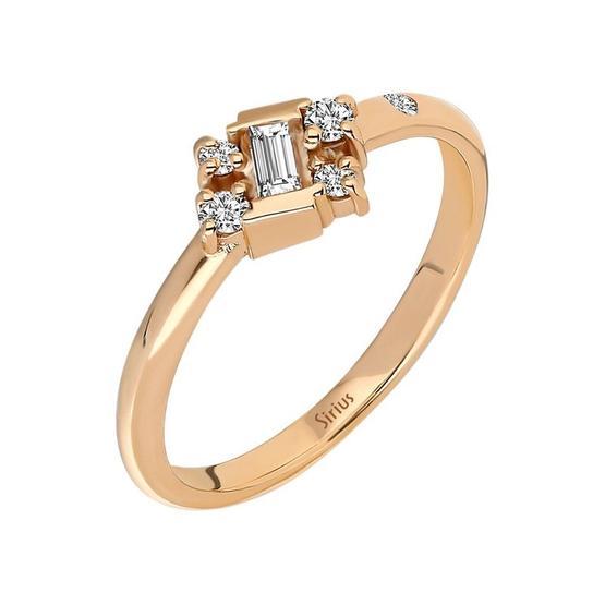 Sirius 0842R0010 Rose Baget Pırlanta Yüzük