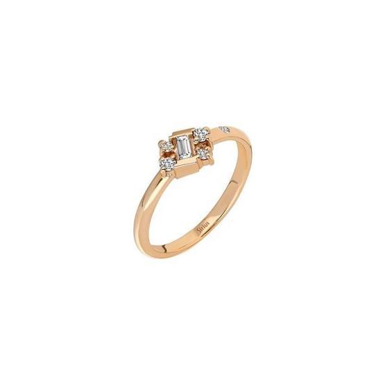 Sirius 0842R0010 Rose Baget Pırlanta Yüzük
