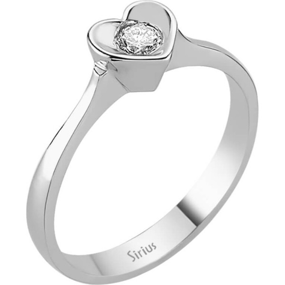 Sirius Pırlanta 0,10 Karat Pırlanta Tektaş Kalpli Yüzük 0415R0012 - 09 Pırlanta Tek Taş Yüzük Fiyatı