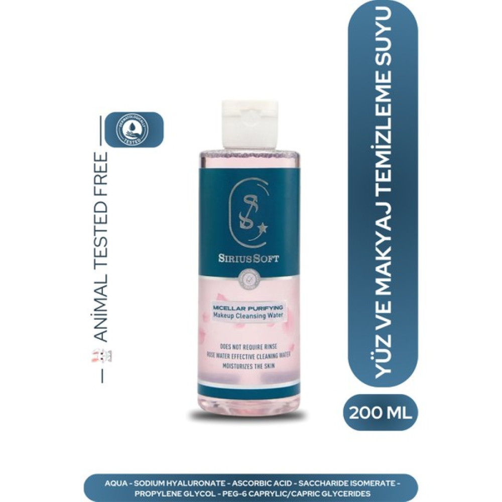 Siriussoft Micellar Yüz ve Makyaj Temizleme Suyu Organik Tüm Ciltlere Antioksidan Nemlendirici 200 ml Oto Boyaları Fiyatı