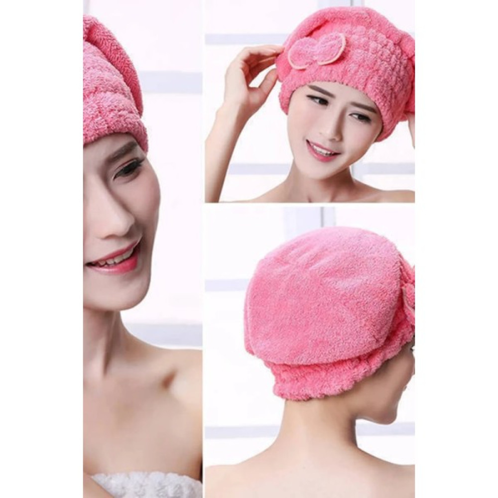 Siriusum Pratik Saç Kurutma Havlusu Saç Kurutma Bonesi Saç Havlusu - 10 x 70 cm - Açık Pembe Banyo Havlusu Fiyatı