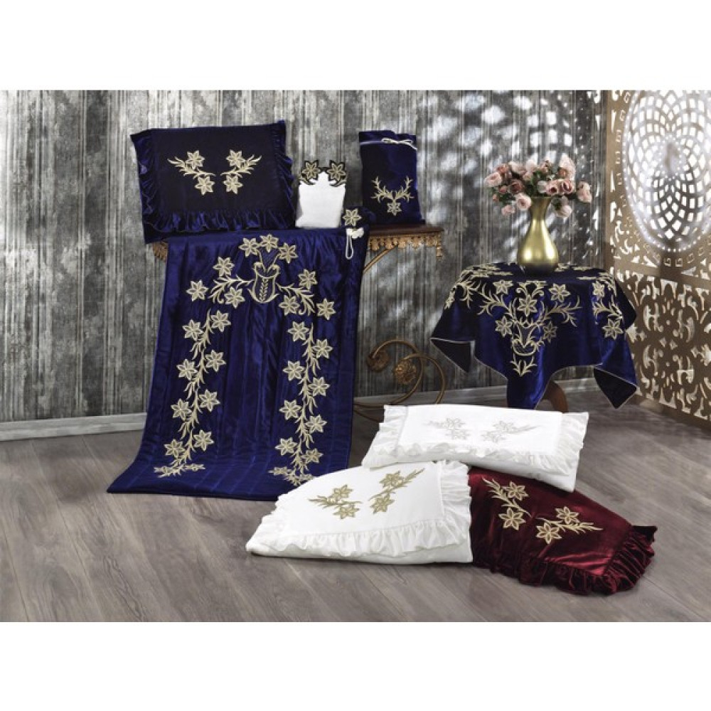 Sırma Maraş Kadife Seccade Takımı - 100 x 110 cm - Bordo Seccade Fiyatı