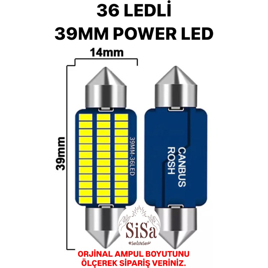 Sisa 39MM Sofit LED C5W Tavan Plaka Ampul 1 TAKIM SSD / Solid State Drive Fiyatı