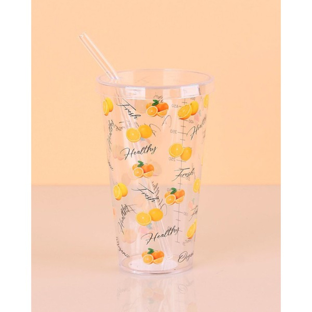 Şişe Deposu 600 ml Mika Limonlu Şeffaf Pipetli Bardak Içecek Kahve Bardağı Suluk Fiyatı