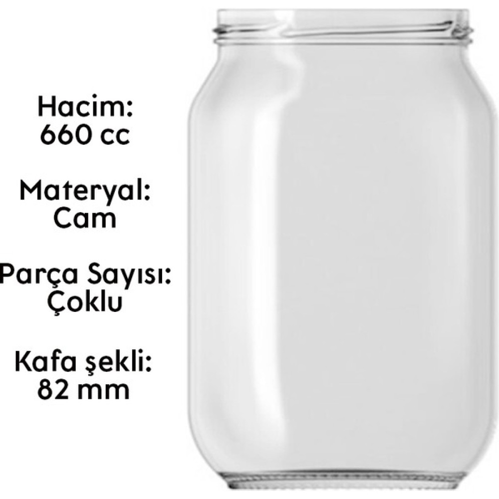Şişecam Cam Konserve Kavanozu 660 cc 30 Adet - Şeffaf - 660 ml Saklama Kapları Fiyatı