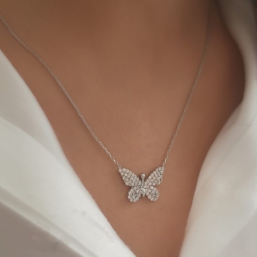 Siset Gümüş Kelebek Gümüş Kolye Gümüş Kolye Fiyatı