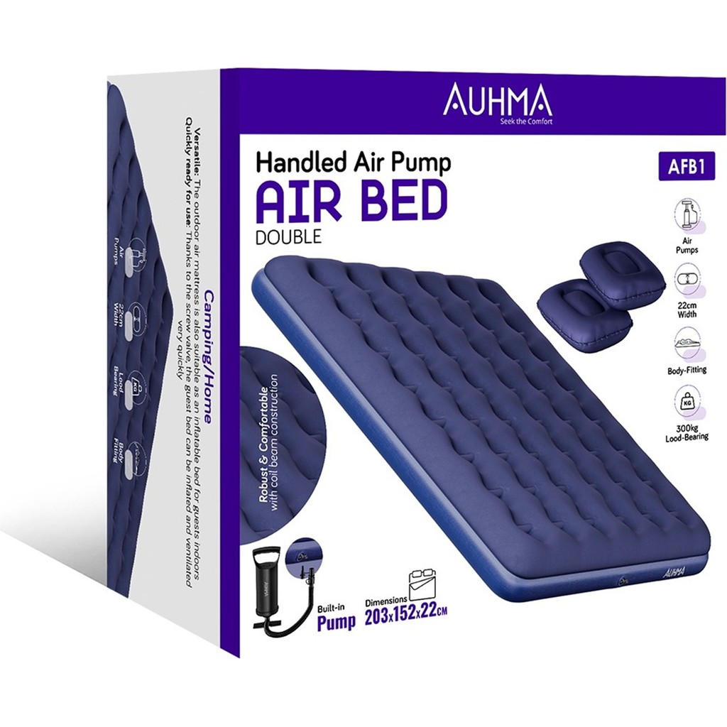 Şişme Yatak Çift Kişilik Auhma 203X152X22 cm Dahili Pompalı Mavi Vinil Malzeme ile Konforlu Kullanım SSD / Solid State Drive Fiyatı