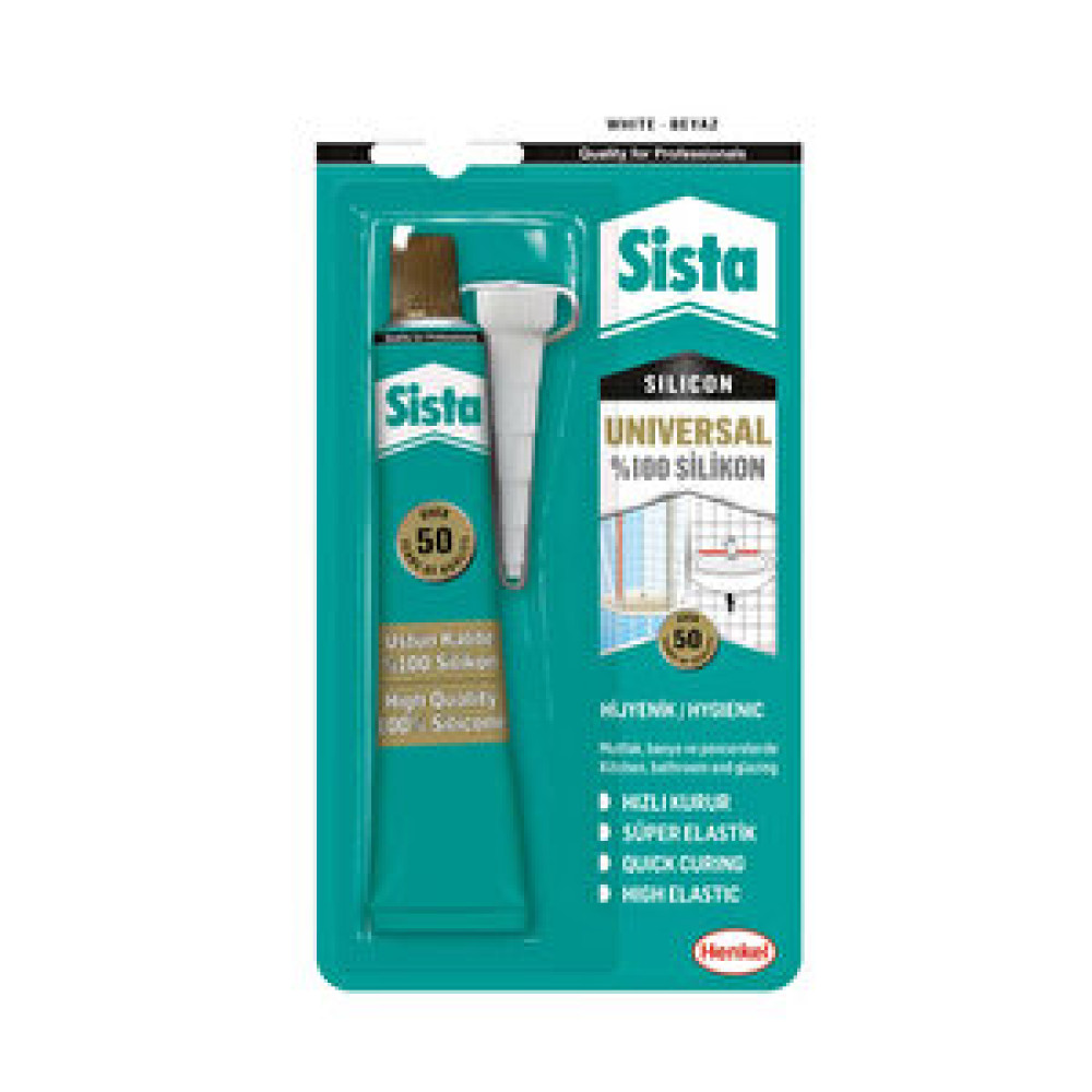 Sista Beyaz Silikon Mastik Tüp 50 gr Yapı Kimyasalları & Yapıştırıcılar Fiyatı