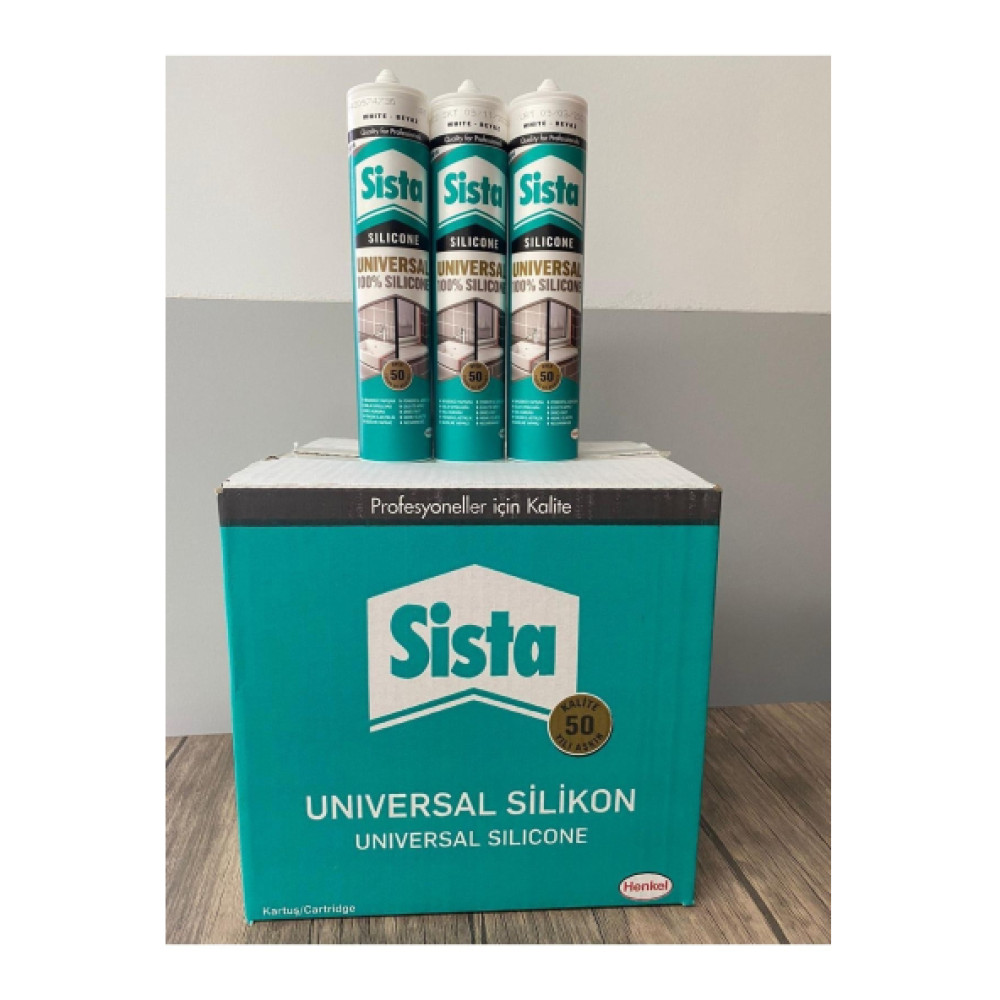 Sista Universal %100 Silikon Beyaz 280 Ml 20'Li Koli Nalburiye & Hırdavat Fiyatı