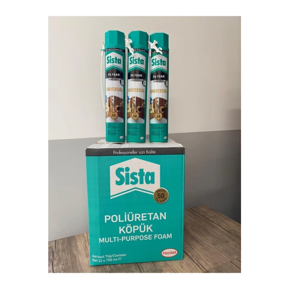 Sista Universal Poliuretan Kopuk 750 Ml 12Li Koli Nalburiye & Hırdavat Fiyatı