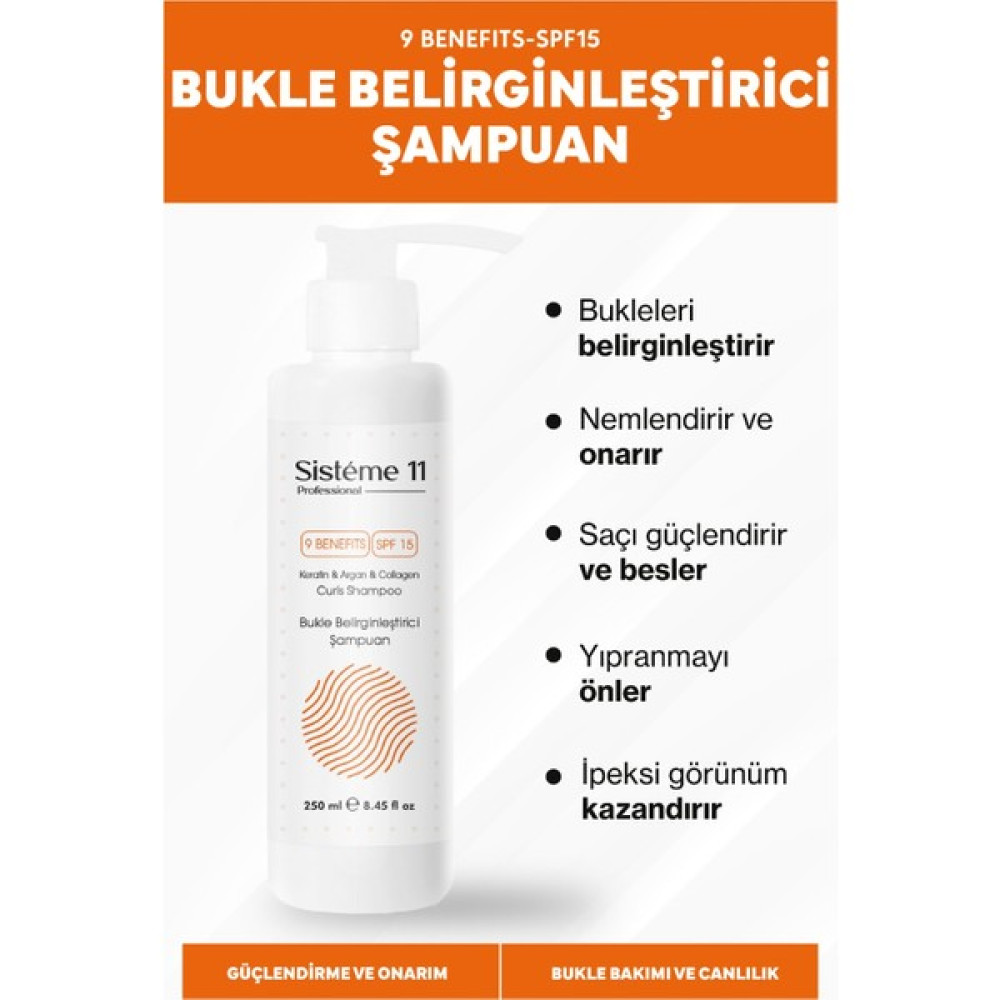 Sisteme 11 Bukle Belirginleştirici Şampuan 250 ml 8684091009153 Oto Boyaları Fiyatı