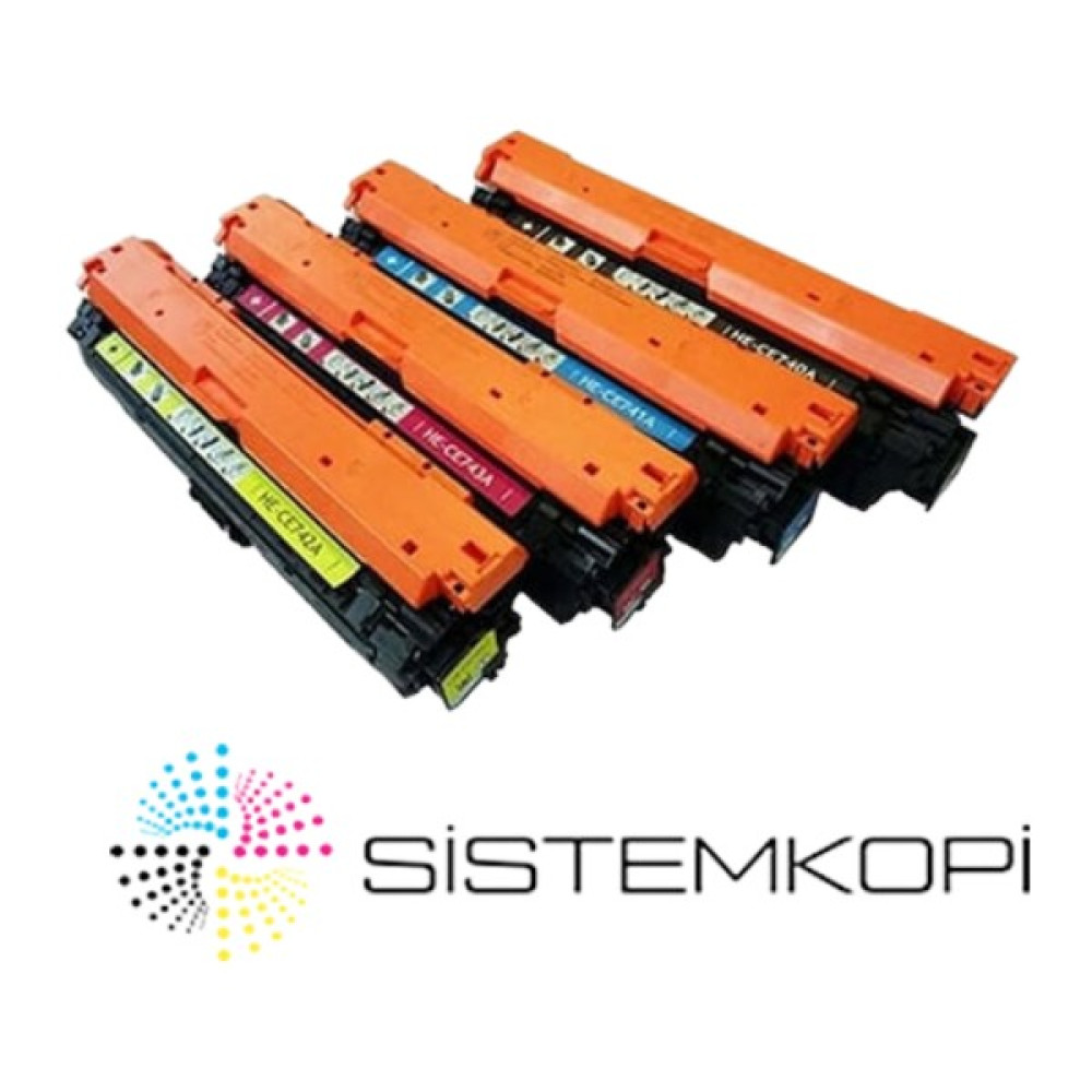Sistemkopi Hp 307A-CE740A 4 Renk Muadil Toner Seti Renkliler 6,000 Sayfa Siyah 7,000 Sayfa CP525N CP5225XH Oto Boyaları Fiyatı