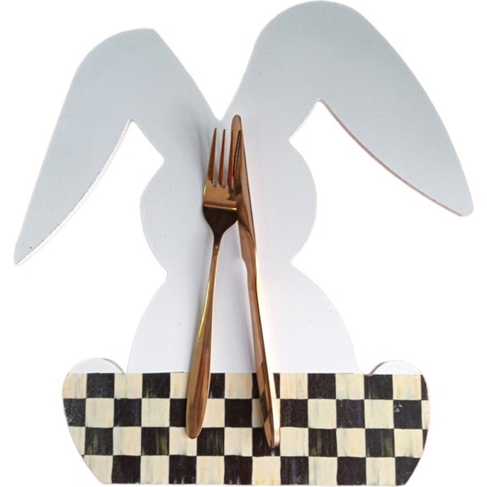 Sister Home Design Paskalya Tavşan Supla - Amerikan Servis - Tabak Altı Ahsap Supla - Renkli - 32 x 36 cm Amerikan Servis Fiyatı