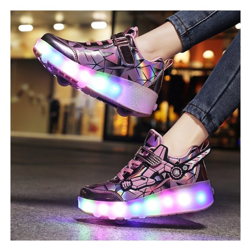 SITONG Sıtong 4 Tekerlekli USB Şarjlı LED Işıklı Paten Ayakkabı (Yurt Dışından) Paten Fiyatı