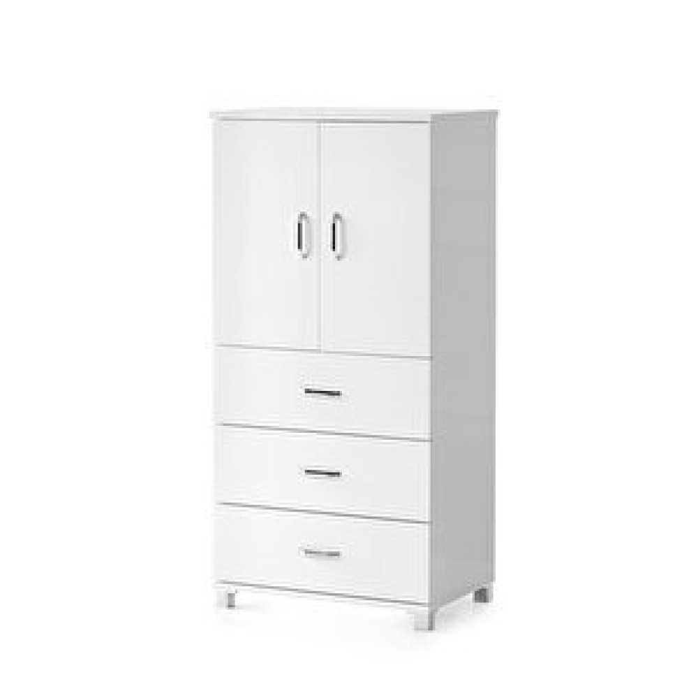 Sivas Gözde Mobilya Çok Amaçlı Dolaplı Şifonyer 3 Çekmeceli Kapaklı 60x44x127cm Beyaz Bebek Odası Şifonyer Fiyatı