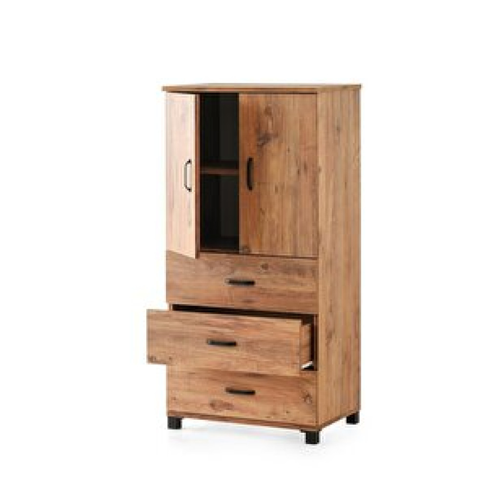 Sivas Gözde Mobilya Çok Amaçlı Dolaplı Şifonyer 3 Çekmeceli Kapaklı 60x44x127cm Çam Bebek Odası Şifonyer Fiyatı