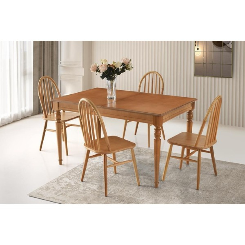 Sivas Gözde Mobilya Elegant Ada Ağaç Açılır Yemek Masa Sandalye Takımı - 4 Sandalye Masa - Sandalye Seti / Takımı Fiyatı