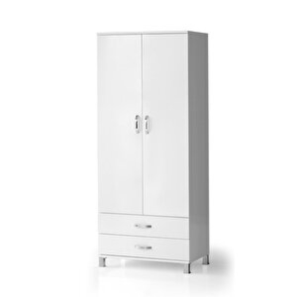 Sivas Gözde Mobilya Genç Odası 2 Kapılı 2 Çekmeceli Gardırop Elbise Dolabı 79x46x189cm Beyaz Bebek Odası Gardırop Fiyatı