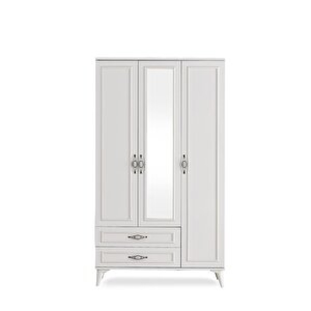 Sivas Gözde Mobilya Irmak 3 Kapılı 2 Çekmeceli Gardrop Elbise Dolabı 120x48x195cm Bebek Odası Gardırop Fiyatı