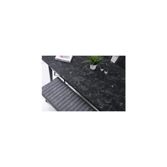 Sivas Gözde Mobilya Mermer Desen Açılır Banklı 90x145 cm Mutfak Masa Sandalye Takımı