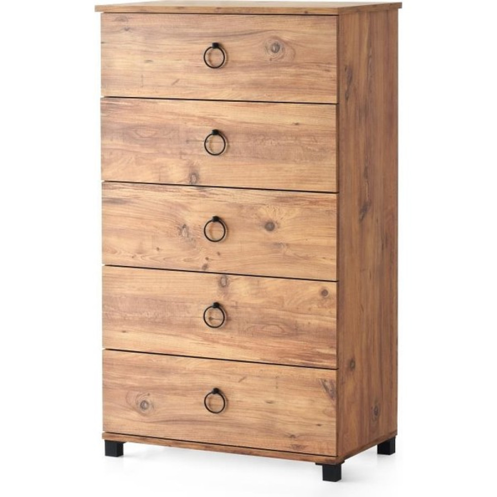 Sivasgözde Ekonomik Yüksek 5 Çekmeceli Şifonyer 73 x 45 x 125 cm - Meşe Şifonyer Fiyatı