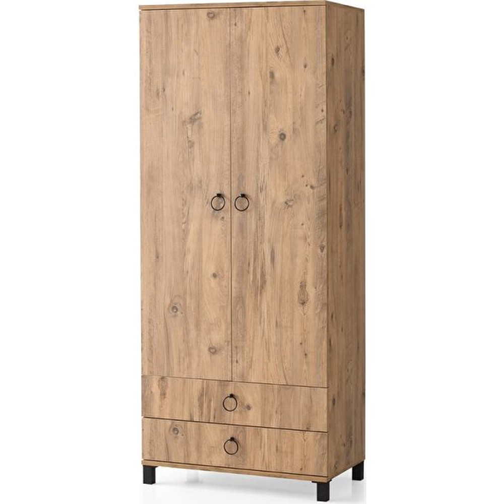 Sivasgözde Genç Odası 2 Kapılı 2 Çekmeceli Gardrop Elbise Dolabı 79X46X189CM Gardrop & Dolap Fiyatı