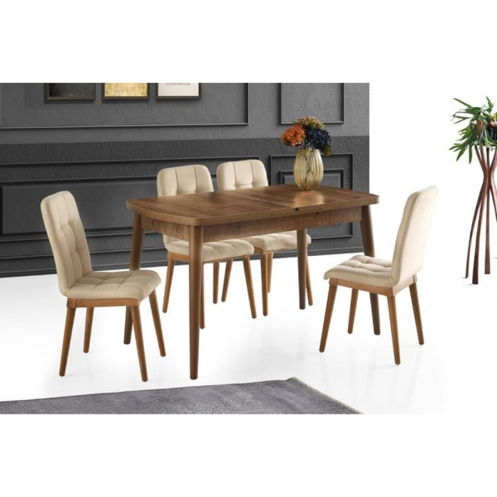 Sivasgözde Kelebek Açılır Mdf Mutfak Masa Sandalye Takımı 75X130CM - Ahşap Masa - Sandalye Seti / Takımı Fiyatı