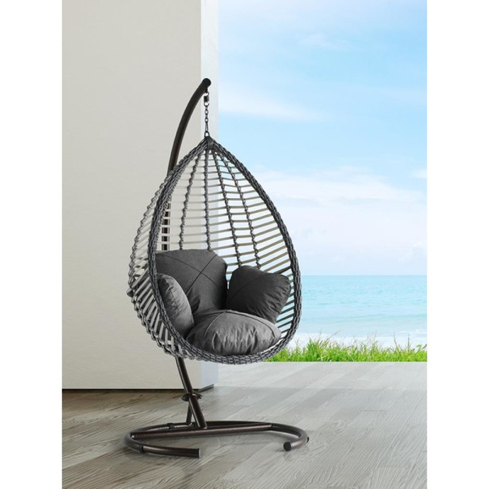 Sivasgözde Rattan Damla Bahçe Balkon Teras Tekli Salıncak - Gümüş Bahçe Salıncağı Fiyatı