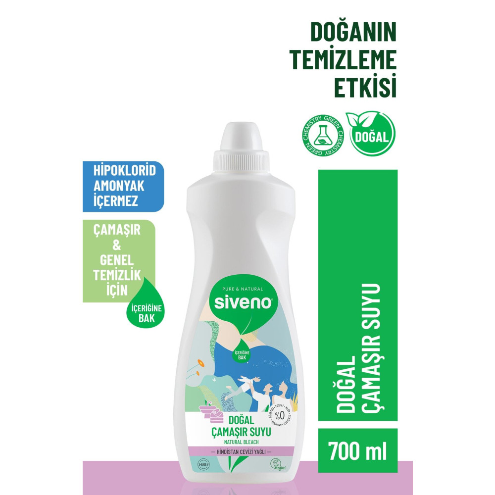 Siveno %100 Doğal Çamaşır Suyu Bitkisel Lavanta Çay Ağacı Tüm Yüzey Ve Kumaşlarda 700 ml Ağız ve Diş Sağlığı Fiyatı
