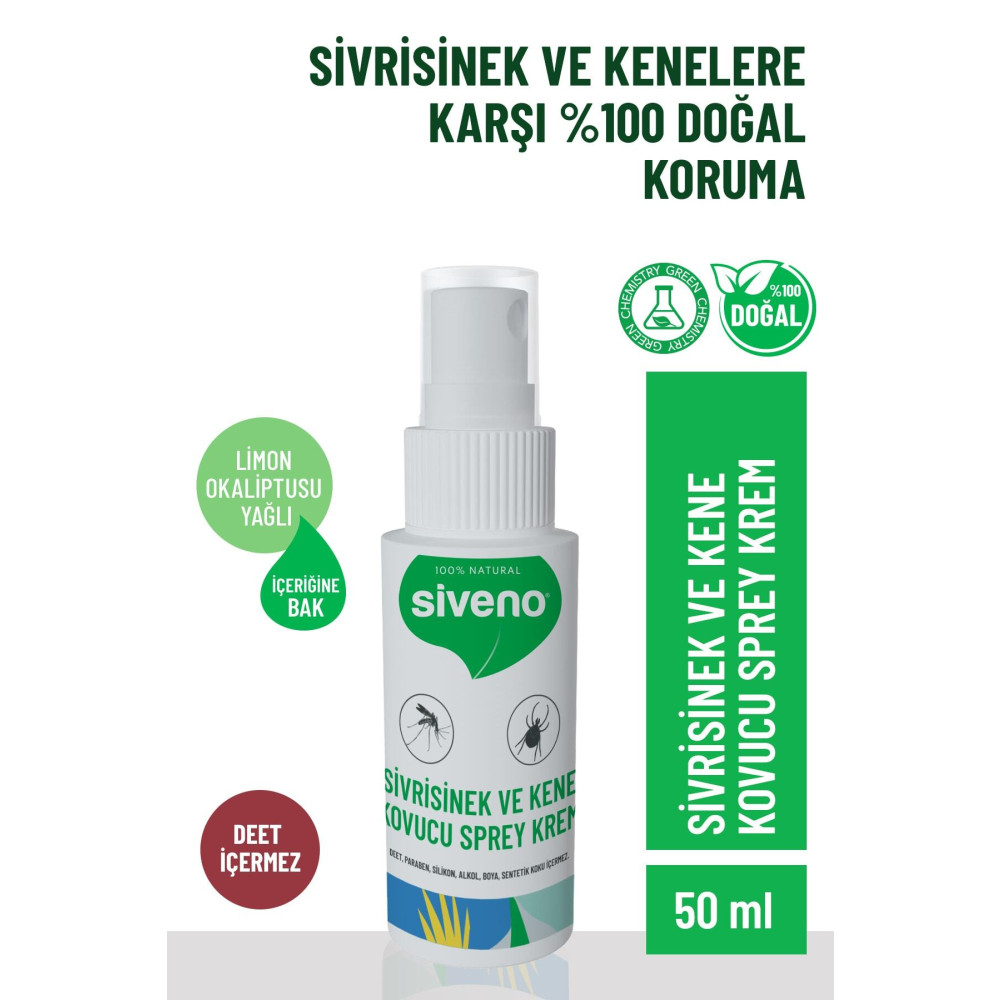 Siveno Sivrisinek Ve Kene Kovucu Sprey Krem Bitkisel Tüm Vücut İçin Seyahat Tatil Boy 50 ml Bebek Bakım Fiyatı