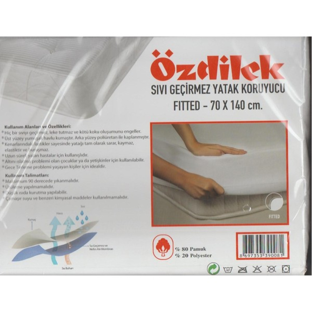 Sıvı Geçirmez Fitted Alez 70 x 140 cm Alez / Yatak Koruyucu Fiyatı
