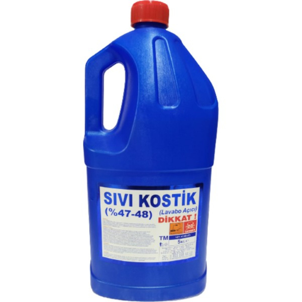 Sıvı Kostik ,etkin Profesyonel Lavabo Açıcı 5 kg , Lavabo Tıkanıklık Giderici Asit - 5 lt Temizlik Malzemeleri Fiyatı