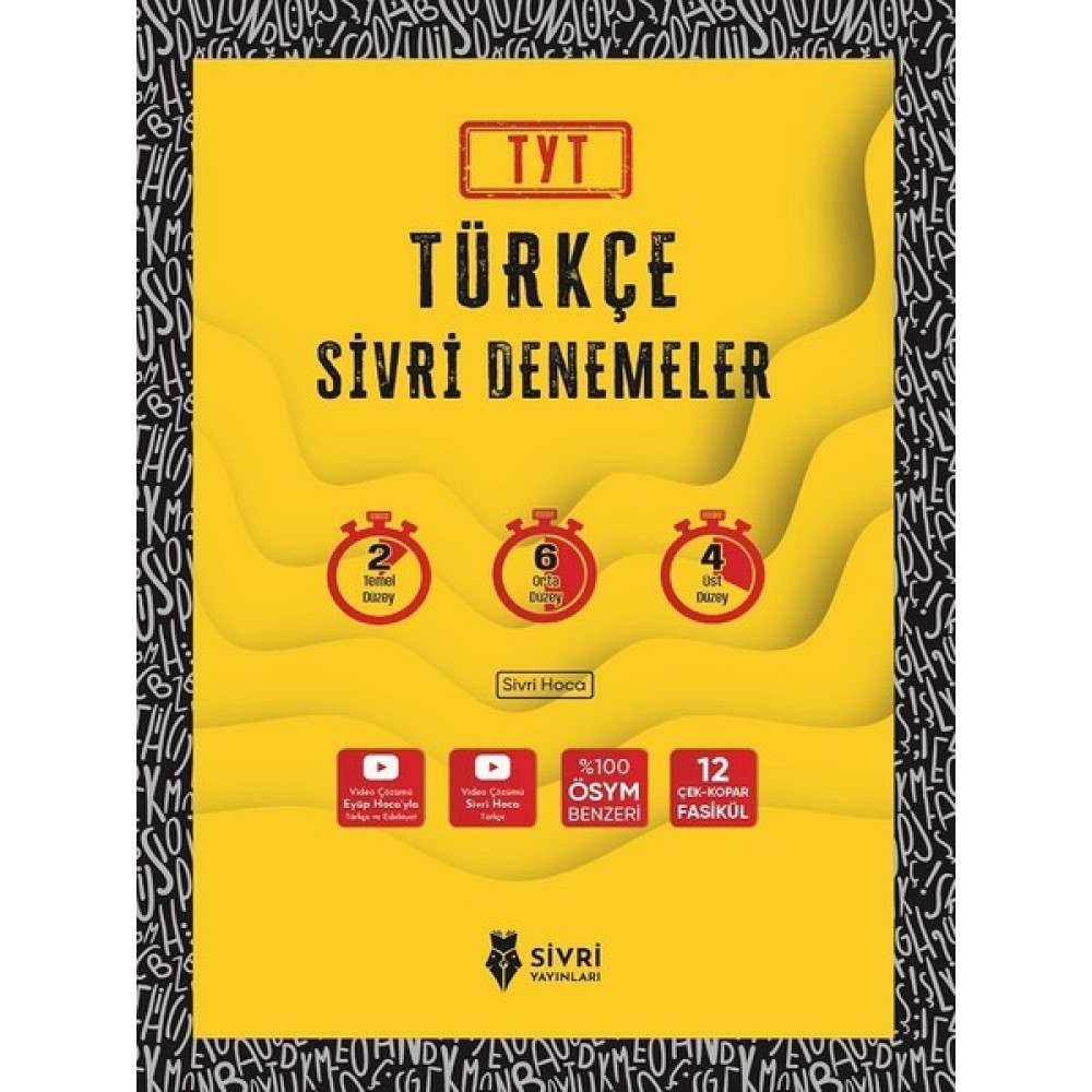 Sivri Hoca Ateş Akademi 2021 TYT Türkçe Sivri Denemeler Temel Yeterlilik Testi (TYT) Fiyatı