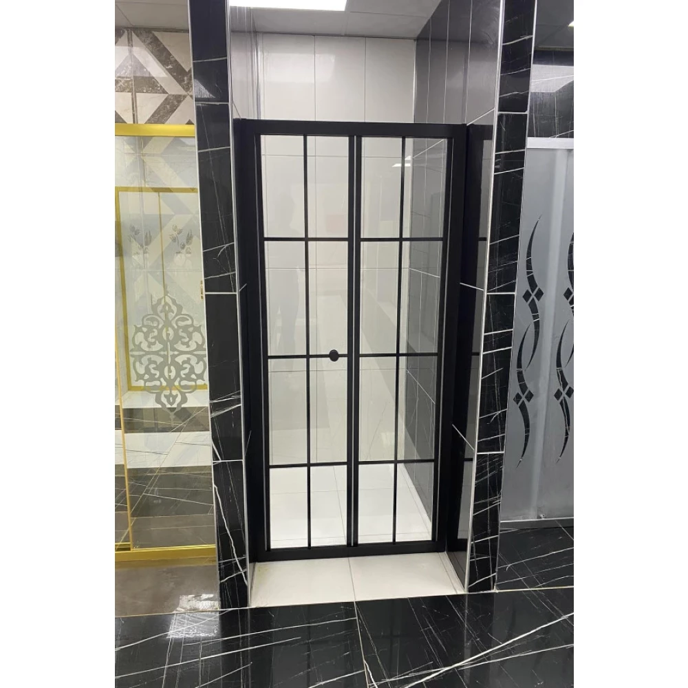 Sıyah 4 Mm Serıgrafı Camlı Yukseklık 180 Cm Katlanır Dusakabın Duşakabin Fiyatı