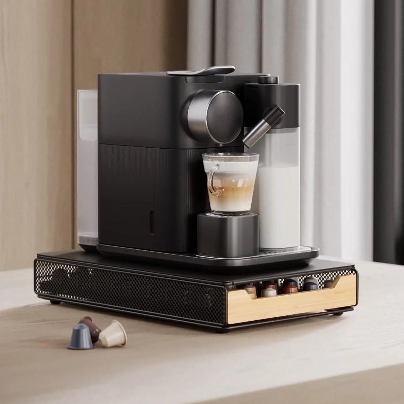 Siyah Kahve Kapsül Standı ( Nespresso Original Kapsül Uyumlu ) Elektrikli Mutfak Aletleri Aksesuarı Fiyatı