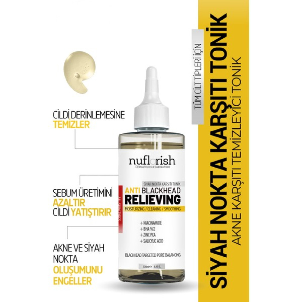 Siyah Nokta Giderici Tonik & Yağlanma ve Gözenek Dengeleyici Tonik Bha %2 Oil Control Toner 200ML Cilt Temizleme ve Peeling Fiyatı