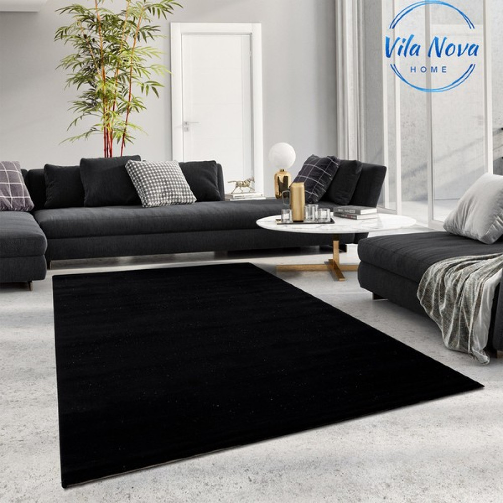 Siyah Post Peluş Yumuşak Yıkanabilir Kaymaz Dot Taban Salon Koridor Çocuk Halısı - 40 x 60 cm Salon Halısı Fiyatı