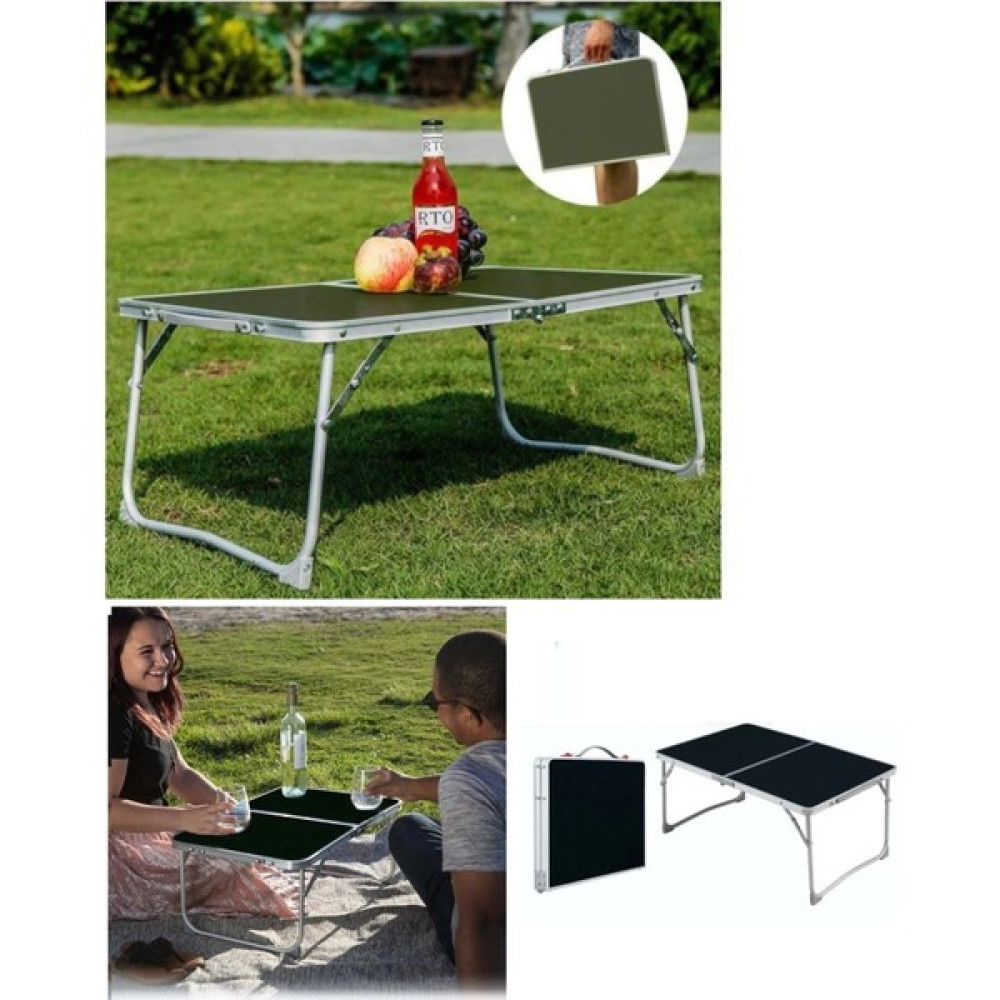 Siyah Pratik Katlanır Çantlı Kamp Masası 60X40CM Siyah Laptop Bilgisayar Çalışma Alüminyum Kamp & Piknik Masası Fiyatı