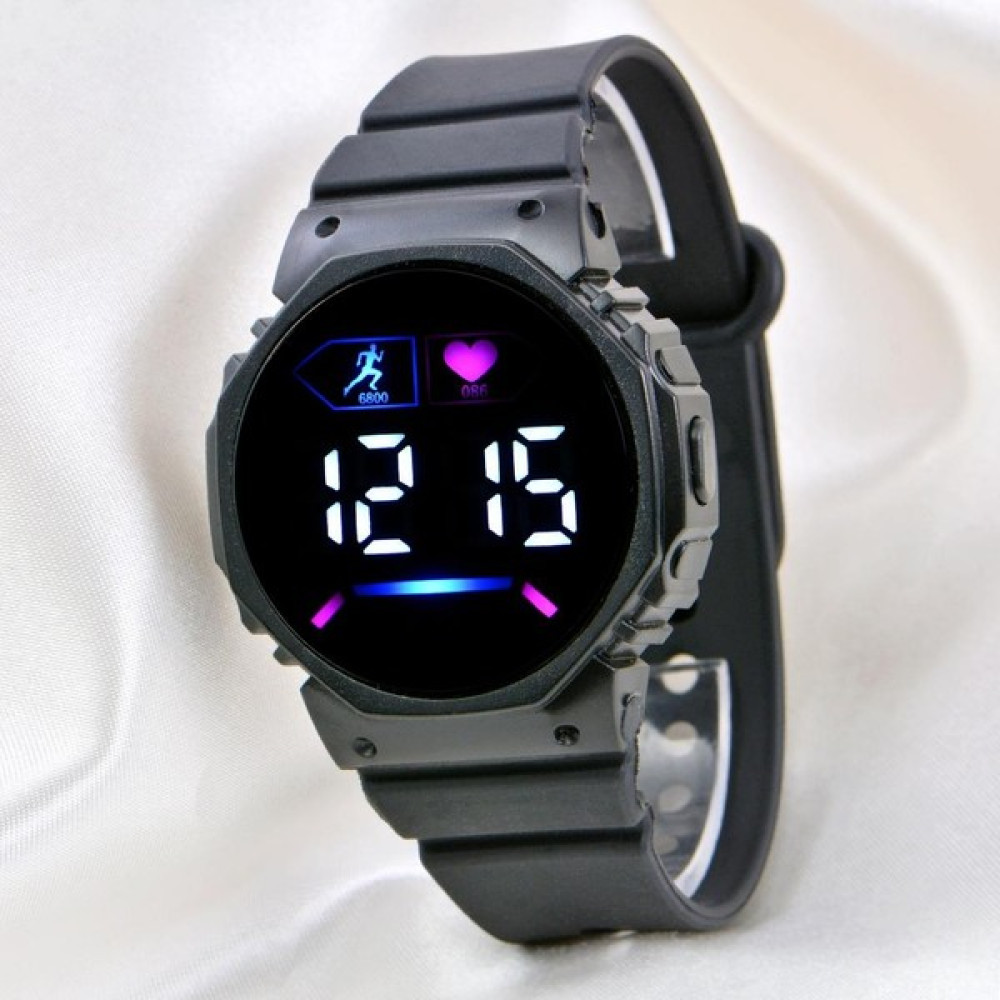 Siyah Silikon Kordonlu LED Watch Genç Kız Kadın Kol Saati Kol Saatleri Fiyatı